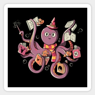 Magic Octopus Reading Books by Tobe Fonseca Magnet